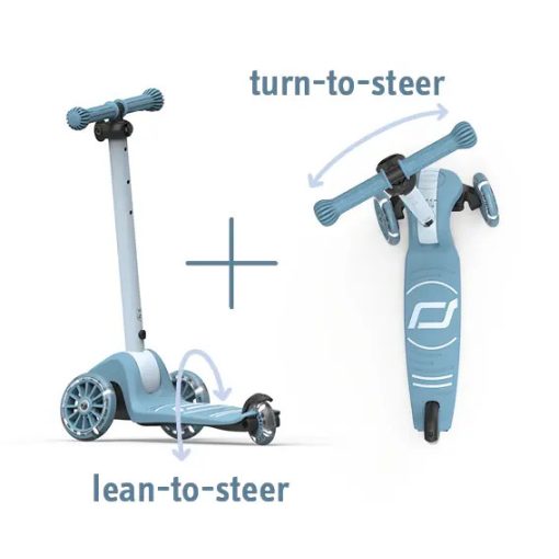 Scoot & Ride Highwaykick 3S Steel gyerek roller | Háromkerekű LED roller 3 éves kortól