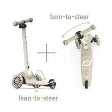 Scoot & Ride Highwaykick 3S Ash gyerek roller | Háromkerekű LED roller 3 éves kortól