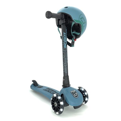Scoot and Ride Highwaykik 3  LEDroller Steel